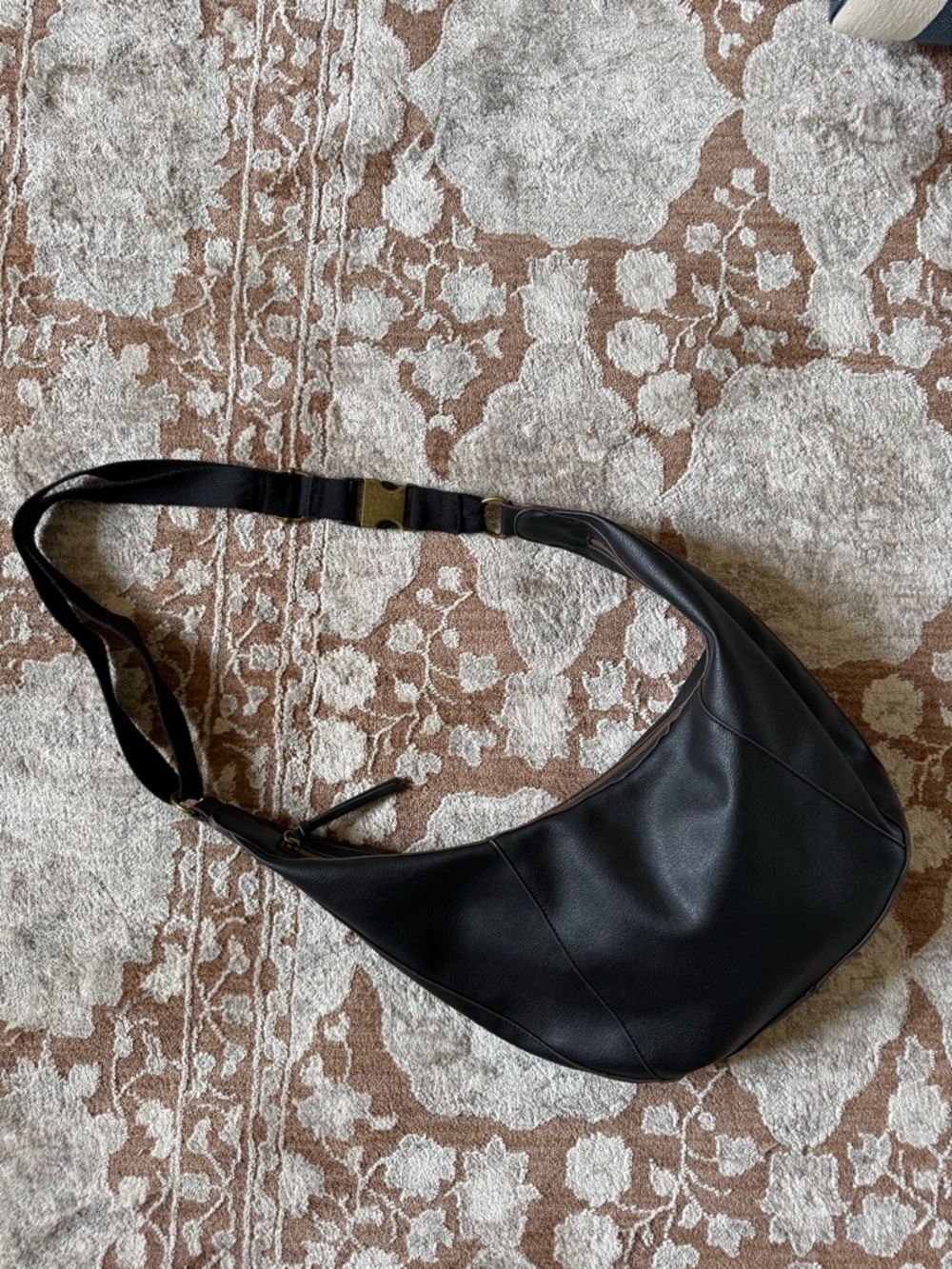 Anthropologie Black Hobo sling Bag